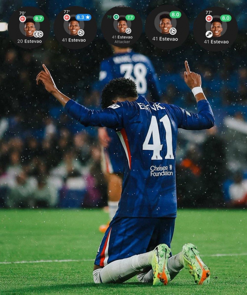 Thần đồng người Brazil Estevao đang có phong độ ấn tượng trong màu áo Chelsea.